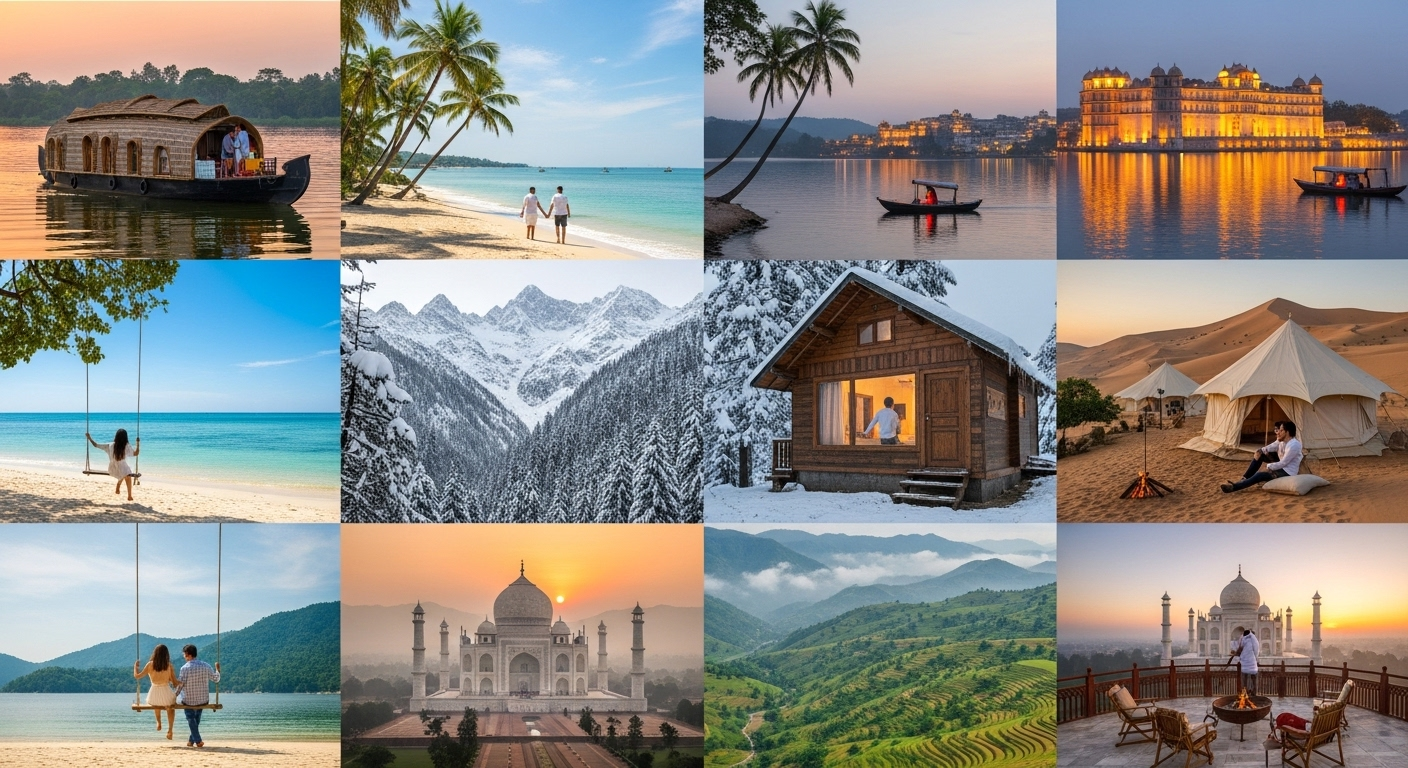 Top 10 Romantic Honeymoon Destinations in India